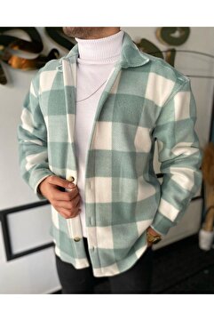 A&O Style Mint Unisex Oversize Kalın Kışlık Hakiki Polar Gömlek