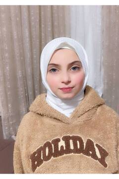 ALDAYER Çıtçıtlı hijap bone Cizgili çocuk