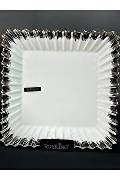 ROY KING ROYKİNG LINE SILVER KARE SUNUM TABAK 27 CM GBS 013