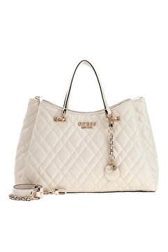 Guess Isemay Girlfriend Omuz El ve Omuz Kadın Beyaz El Çantası HWGG9628060-OFF