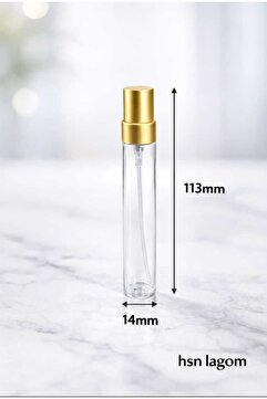 HSN LAGOM 10 ml Gold Boş Kalem Parfüm Şişesi Cam Tüp Vidalı Kolay (1 ADET)kolonya Şişesi, Boş Fısfıs Sprey Şişe Genel Bakım Sprey