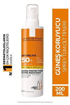 La Roche Posay Anthelios SPF50+ Invisible Yüksek Korumalı Vücut Güneş Kremi Spray 200ml 333787569683