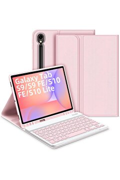 m.tk moveteck Galaxy Tab S9 Fe/s10 Fe/S10 Lite 10.9 Uyumlu Kalem Bölmeli Bluetooth Türkçe Q Klavyeli Tablet Kılıfı