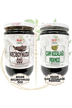 Baştan Yöresel 850gr Keçi Boynuzu Özü ve 850gr Çam Kozalağı Pekmezi