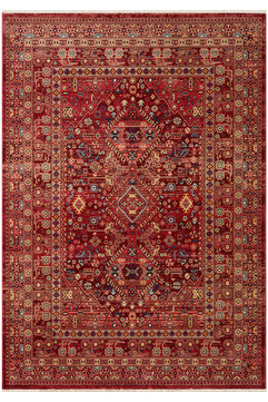 Cool Halı Anka Kırmızı Etnik Desen Renkli Vintage Yumuşak Otantik Kolay Temizlenir Salon Oturma Odası Halısı