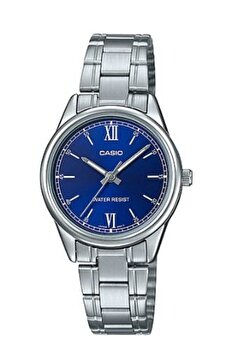 Casio LTP-V005D-2B2UDF Quartz Çelik Gri Mavi Kadran 29 mm Kadın Kol Saati