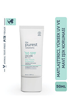 The Purest Solutions Yağlı Ve Karma Ciltler Için Matlaştırıcı Dry-Touch Güneş Koruyucu Krem 50 ml