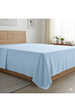 INTER Z Battal Boy Düz Çarşaf Pamuklu Kumaş Lastiksiz Çarşaf 240x260