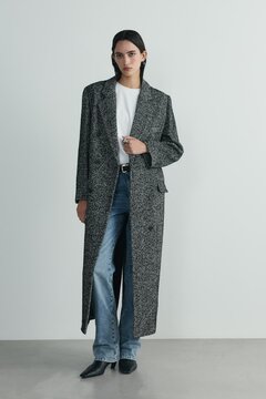 Suud Collection Siyah Adel Maxi Kaban