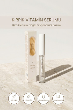 Maxos Kirpik Vitamin Serum Bitkisel Özlü, Besleyici Yumuşatıcı Uzatıcı Canlandırıcı