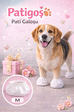 white guard Patigoş Tek Kullanımlık Köpek Pati Galoşu Küçük Irklar İçin Hijyenik Galoş (M Beden)