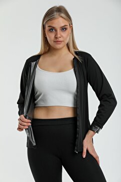 FİT WOMEN Termal Sauna Ve Şekildirici Uzun Kollu Fermuarlı Termal Üst 4415