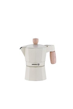 KORKMAZ Etna 3 Fincan Beyaz Moka Pot 150 ml A5571