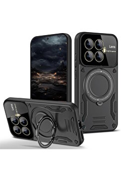 m.tk moveteck Mi 15T Pro Kılıf Magsafe Dönebilen Halkalı Standlı Kamera Lens Korumalı Gold Detaylı Military