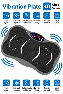 majesty 3D 5 Programlı Titreşimli Spor Kondisyon Fitness Egzersiz Aleti Vipration Plate