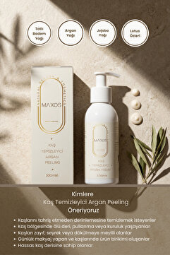 Maxos Kaş Temizleyici Argan Peeling & Şampuan 100ml Özel Formül