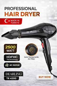 Dearling Profesyonel 4200 Saç Kurutma 2500 W Fön Makinesi Saç Düzleştirici (2 YIL GARANTİLİ)