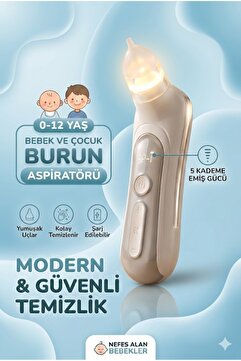 Babyhope H-031 - 5 Kademeli Elektrikli Bebek & Çocuk Burun Aspiratörü | 0-12 Yaş Uyumlu Temizleme Cihazı
