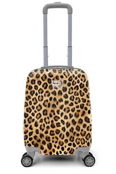 Coral High Leopar Desenli Mini Kabin Boy Valiz (40cm) 16789