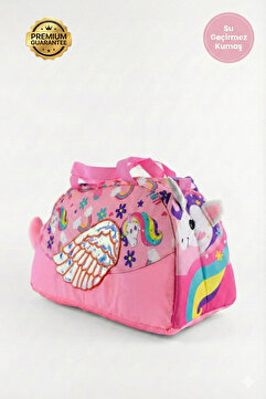 Genel Markalar Pembe Kuyruklu Çocuk Spor ve Seyahat Çantası 14L – Su Geçirmez, Omuz & El Taşıma