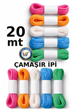 nistabolje Naylon Çamaşır İpi 20 Mt Çok Amaçlı İp Çamaşır Kurutma İpi