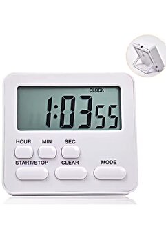 newnet JS-303 Mıknatıslı Kronometre İleri ve Geri Sayım Özellikli BEYAZ RENK