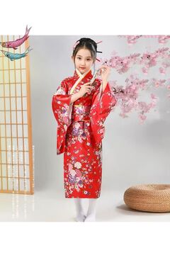 Kadıköy Kostüm Çocuk Kırmızı Kimono Kostümü