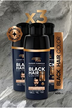 Softto Plus Expert Men Black Hair Color – Siyah / 3 Adet / Geliştirilmiş Formül / Doğal Görünüm