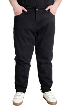 Modexl Mode XL Erkek Pantolon Keten Milano Klasik 20902 Siyah