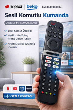 Beko Arçelik Grundig Orijinal Sesli Komutlu Kumanda