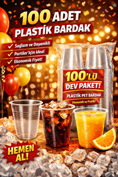 OPTİMEX Plastik Pet Bardak 100'li