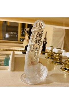 Joytoy Şeffaf Jel Dildo Yapay Penis Vajinal Anal Vibrator