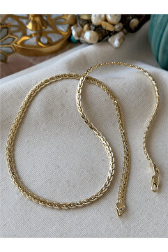 XUPING JEWELRY Xuping 14K Örgü Desenli Zincir Kolye