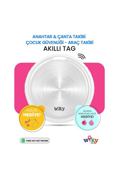 Wiky Tag Çocuk Smart Airtag Pembe - Akıllı Konum Takip Cihazı (APPLE UYUMLU)