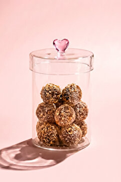 Perotti Hearts 950 ml Borosilikat Cam Kavanoz 10x15 cm