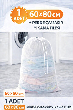 MorBebe 1 Adet Lüx Perde Ve Çamaşır Yıkama Filesi Ipli 60x80 Cm (battalboy)