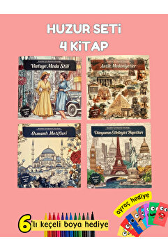 Pembe Yayınevi Mandala Boyama Kitabı - Yetişkinler İçin Mandala Boyama Kitabı - Huzur Kitap Seti