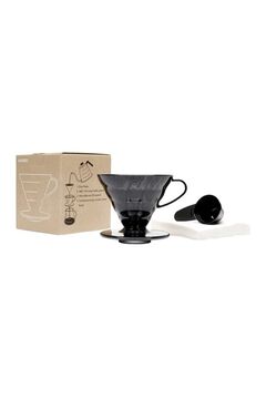 Hario V60 02 Siyah Şeffaf Plastik Dripper Ve 40'lı Filtre Kağıdı Seti