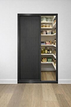 Kamataş PLİSE AKORDİYON SÜRME KAPI İSTENİLEN ÖLÇÜDE YAPILIR (MAX 110x240) ANTRASİT PERDE