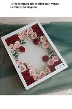 Verda Çerçeve 30x40 Cm Beyaz Derin Özel Gün Çiçekleri Için Anı Çerçevesi! Gül Çerçeve Kutusu! İç Derinlik 5 cm