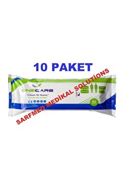 OneCare Bariyer Kremli Perine Pedi - Alkolsüz Hasta Temizleme Havlusu/Mendili 50'li 10 PAKET