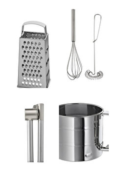 IKEA 4 Lü Set, Idealısk Rende 2'li Çırpıcı Seti Koncıs Çelik Sarımsak Ezici Un Eleği