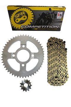 MOTORKİT MK KUBA TK 03 PERFORMANSLI ZİNCİR DİŞLİ SETİ - ÖN 13T + ARKA 50T + SFR ORİNGLİ 428H x 128L ZİNCİR GOLD