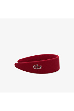 Lacoste Kadın Baskılı Bordo Saç Bandı