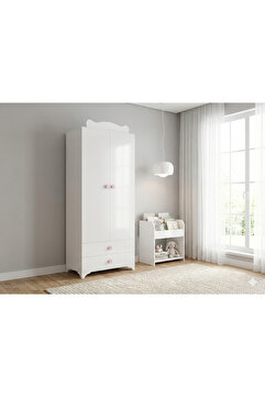 Patiko Furniture Patiko Sahra 058 2 Kapılı Dolap Pembe