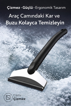 Mega Oto Market Araba Buz Kazıyıcı ve Kar Temizleme Küreği – Çift Taraflı Oto Cam Buz Kazıma Aparatı