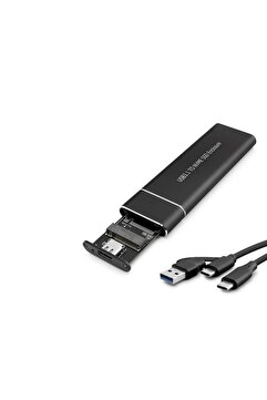 Skygo Ssd Kutu Type-C3.1 + Usb3.0 Nvme M2 Chıp Jms583 Siyah HDX1768