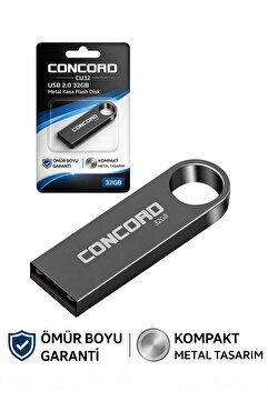 Concord 32 GB Flash Bellek Metal Gövde Ömür Boyu Garantili Güvenli Usb Bellek Data Traveler