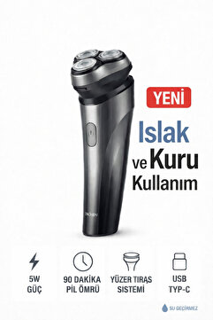 Enchen Blackstone Max 3 Başlıklı Islak & Kuru Şarjlı Tıraş Makinesi
