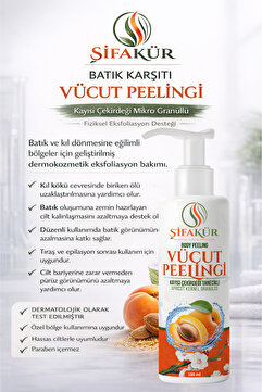 ŞİFAKÜR BİTKİSEL SAĞLIK ÜRÜNLERİ ŞİFAKÜR Batık Karşıtı Vücut Peelingi 100 ml – Kıl Dönmesi, Pürüzlü Cilt ve Özel Bölge Bakımı
